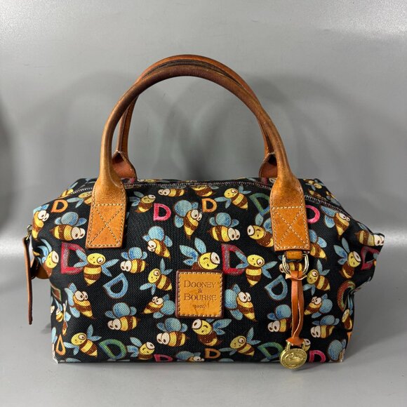 Dooney & Bourke Handbags - Authentic Vintage Dooney and Bourke Rare Bee Canvas Hobo Bag